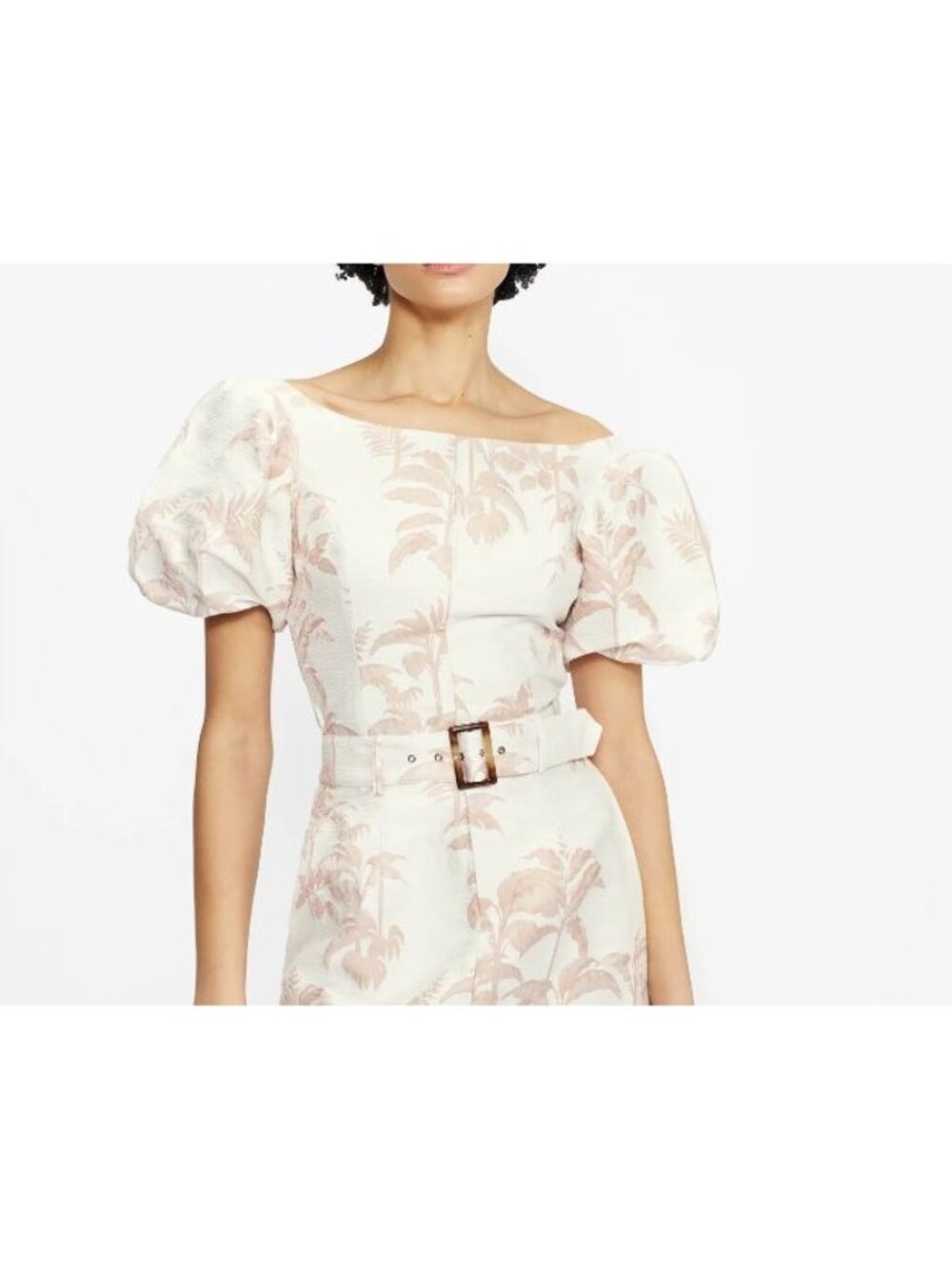 TED BAKER riverr wide neck crop puff sleeve top size 14
